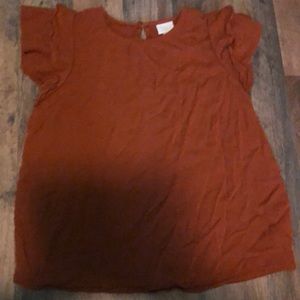 This is an orange t shirt for women size small